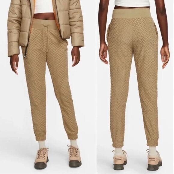 Nike Everyday Modern Terry Cloth Textured High Waisted Jogger Sweatpants Sz S - Picture 1 of 11
